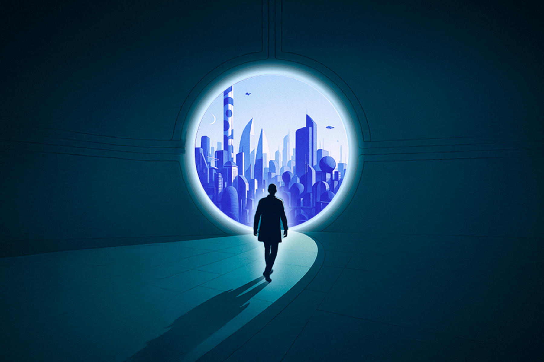 Líder empresarial avanzando hacia la transformación digital con IA